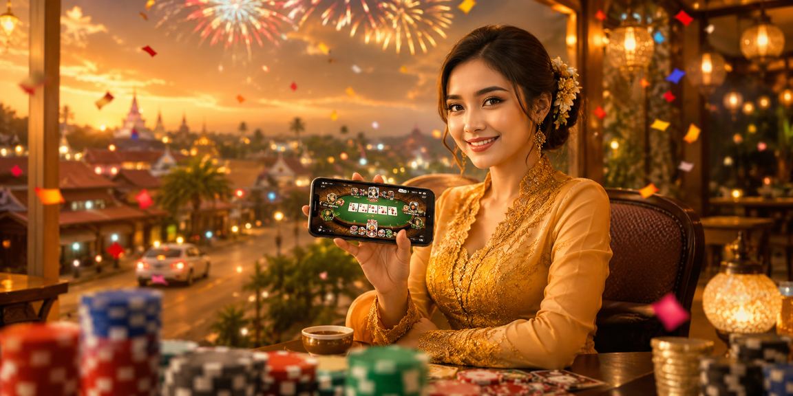 Pemain wanita Malaysia bermain permainan kad di kasino dalam talian tr1 dengan suasana tempatan
